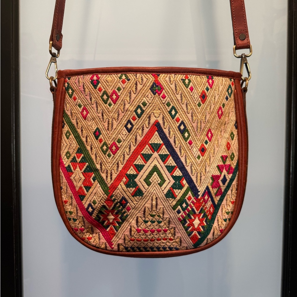 NWOT - 1 of a kind. Bonhomia Leather Patterned Crossbody Purse
